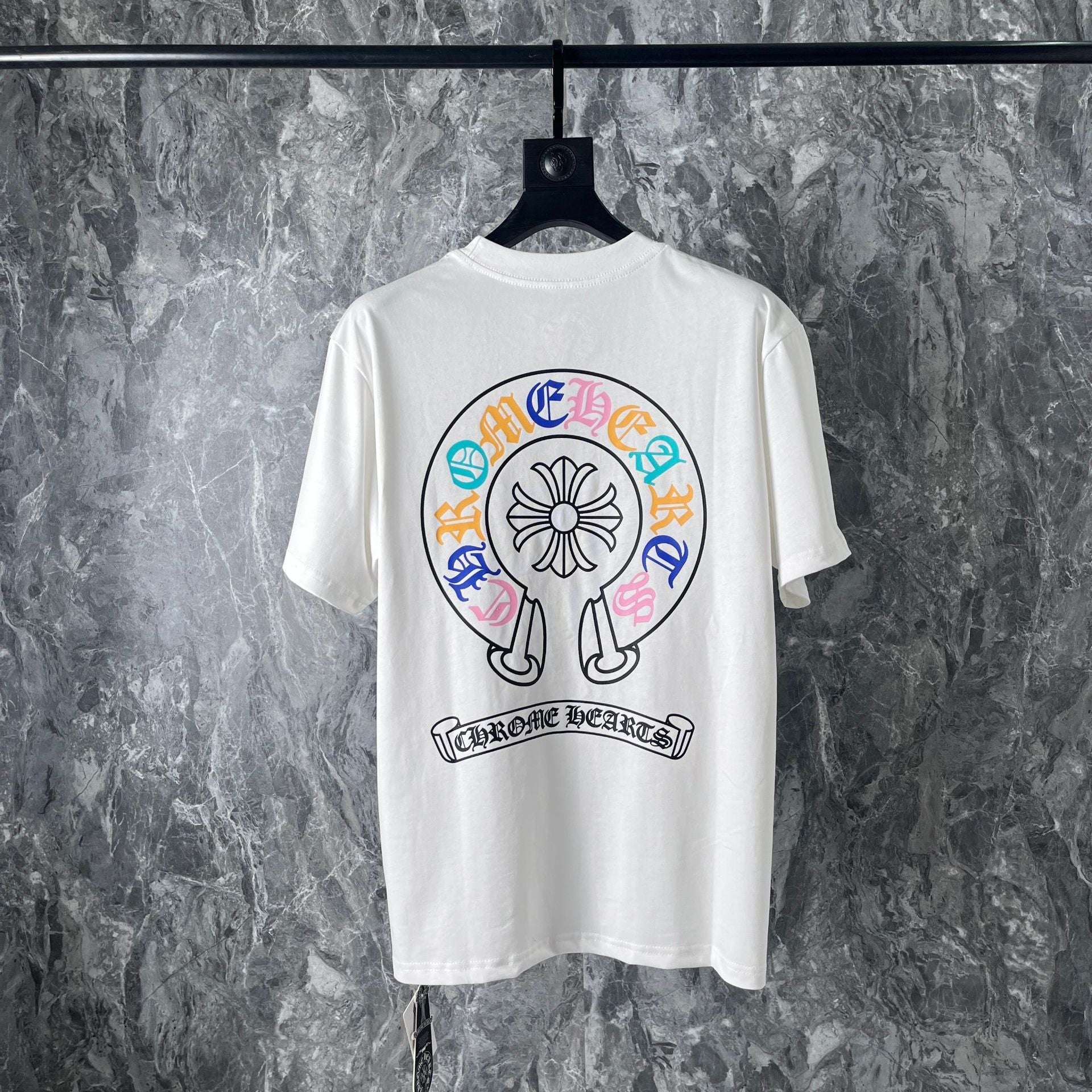 Chrome Heart T Shirts Cross Horseshoe Print Embroidery T-Shirt Short Sleeve