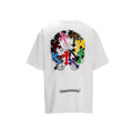 Chrome Heart T Shirts Sanskrit Rainbow Cross Foam Short Sleeve T-Shirt