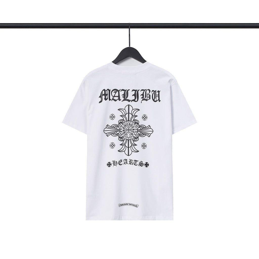 Chrome Heart T Shirts Sanskrit Cross Horseshoe Letter Flower Short Sleeve T-Shirt