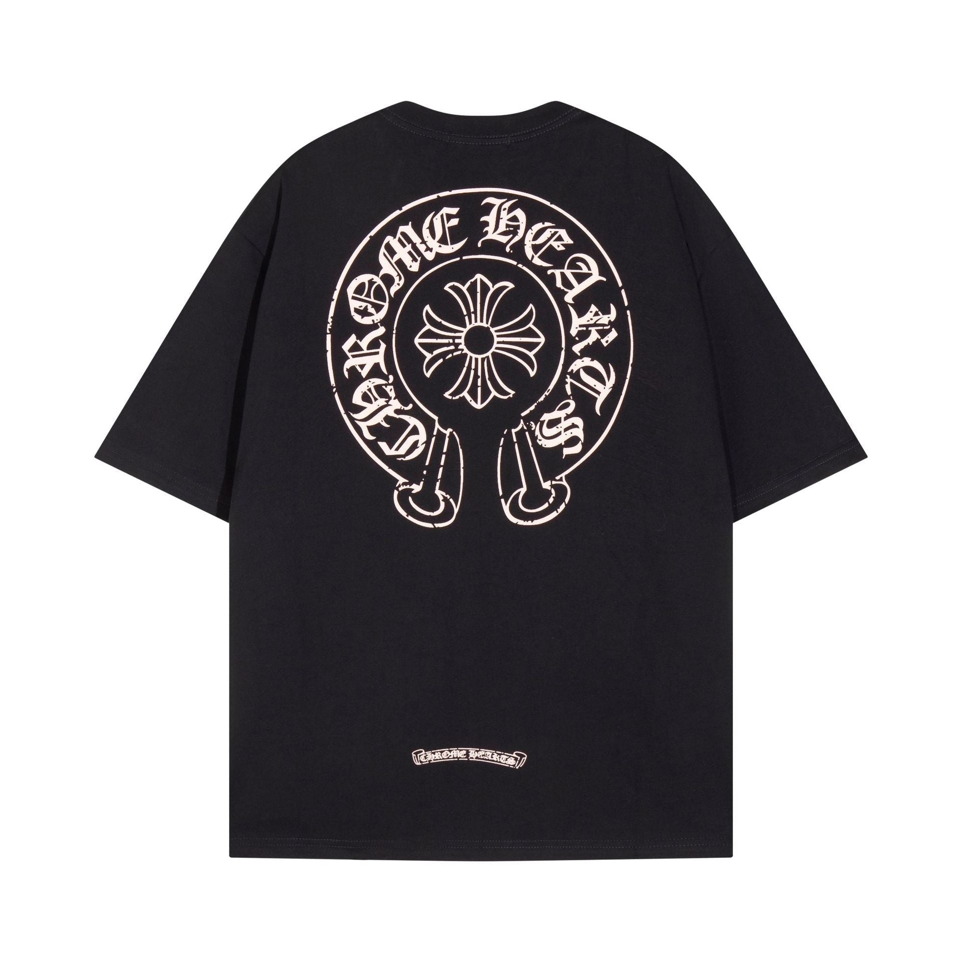 Chrome Heart T Shirts Horseshoe Cross Print Short Sleeve T-Shirt