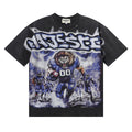 MAJESTIK Lion Football Rhinestone Crop T-Shirt ¡ª hero