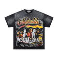 MAJESTIK Rhinestone Distressed Graphic T-Shirt ¡ª hero