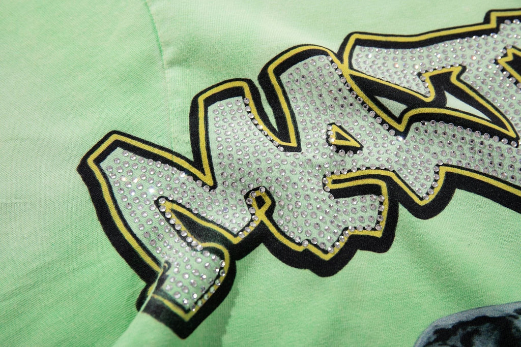 MAJESTIK Mint Green Football Graphic T-Shirt ¡ª detail