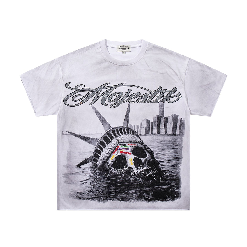 MAJESTIK Tour-Style Back Print T-Shirt ¡ª front