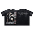 MAJESTIK Washed Black Graphic T-Shirt ¡ª hero