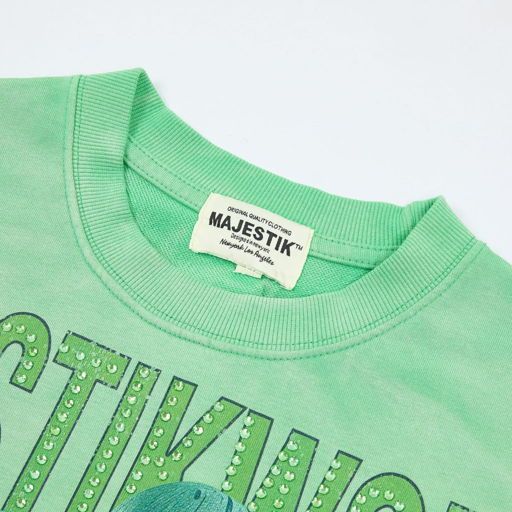 MAJESTIK Green Football Graphic T-Shirt ¡ª neck_label