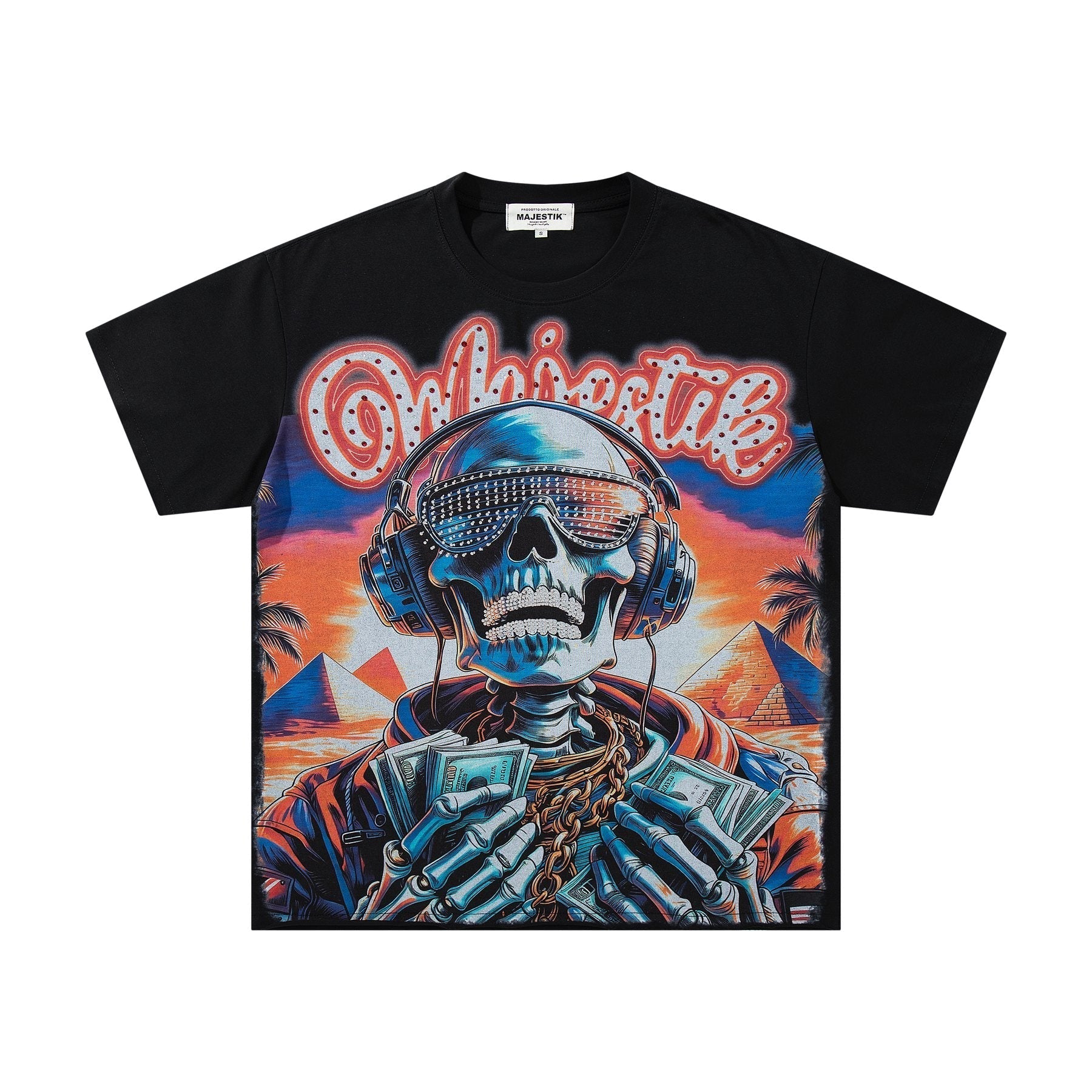 MAJESTIK Skull Graphic Short-Sleeve T-Shirt ¡ª front