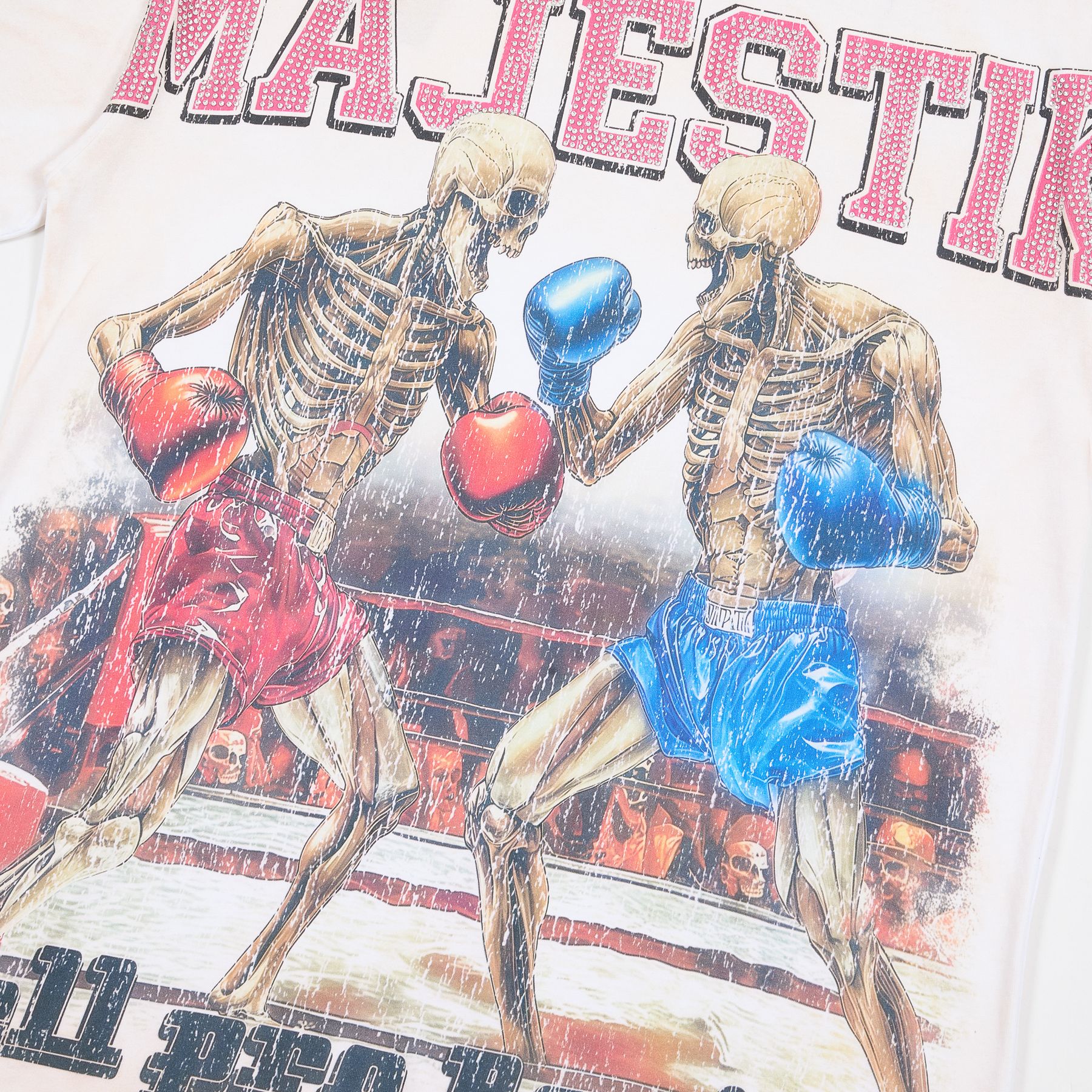 MAJESTIK Skeleton Boxing Graphic T-Shirt ¡ª detail