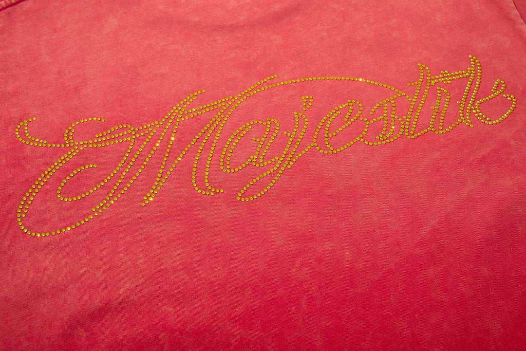 MAJESTIK Football Graphic Washed Short-Sleeve T-Shirt ¡ª detail