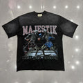 MAJESTIK Skeleton Boxing Graphic T-Shirt ¡ª front