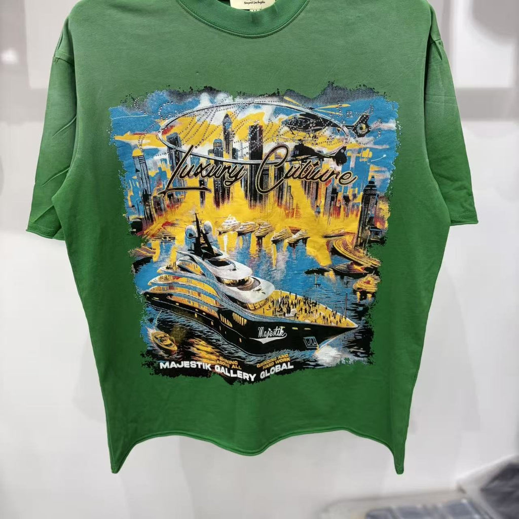 MAJESTIK Luxury Culture Yacht Graphic T-Shirt ¡ª front