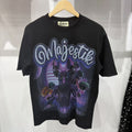 MAJESTIK Alien DJ Space Graphic T-Shirt ¡ª front