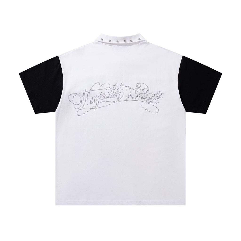 MAJESTIK Car Graphic Zip-Front Short-Sleeve T-Shirt ¡ª back