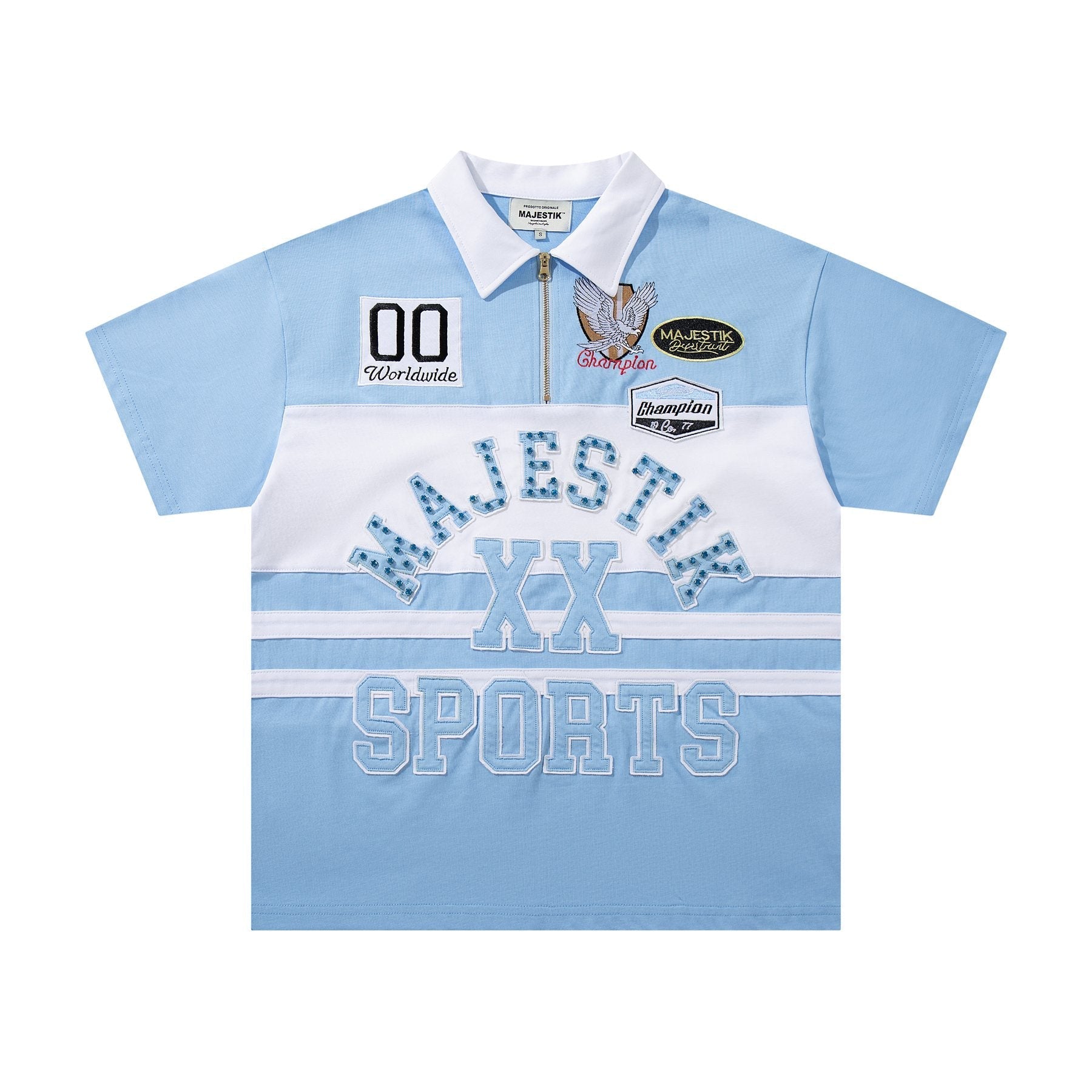 MAJESTIK XX Sports Graphic Zip Polo Shirt ¡ª hero